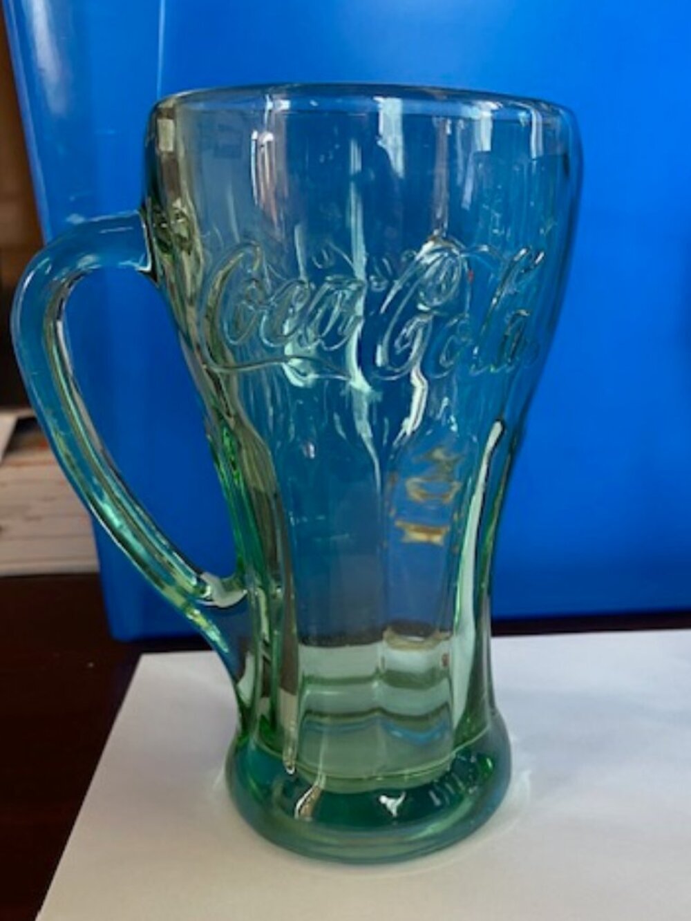 3 Vintage Libbey Coca Cola Green Handled Mug Never used, Heavy Glass - Picture 2 of 6